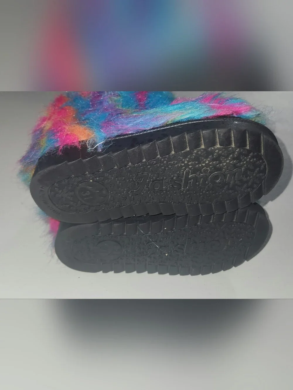 Toddler Girls Multicolor Faux Fur Booties Size 13 Toddler
